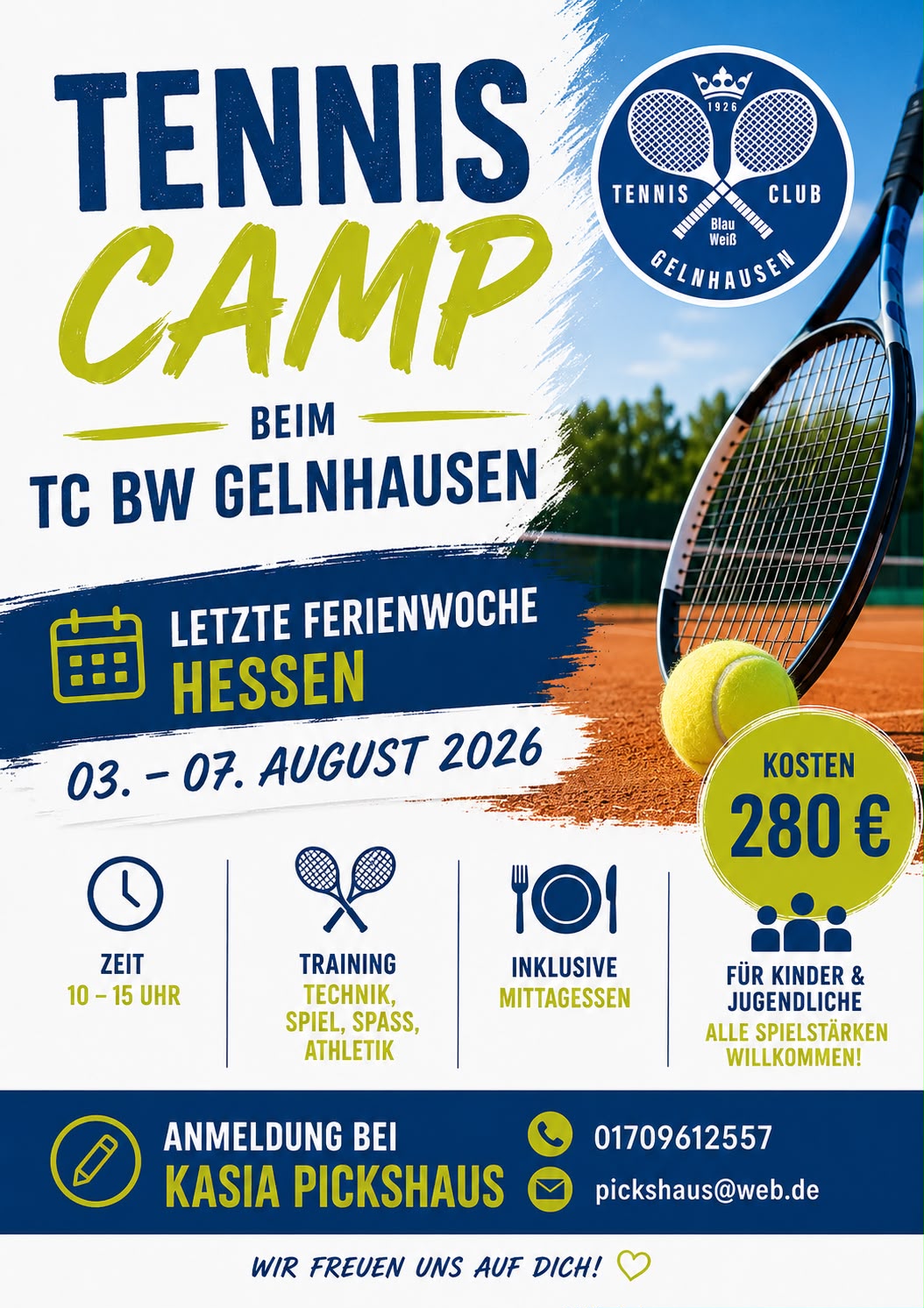 Tennis-Camp für Kinder und Jugendliche