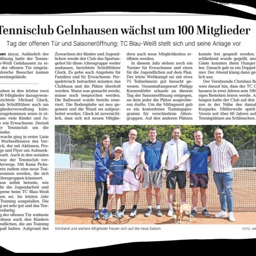 Ein Rekord-Tag bei der Saisoneröffnung des TC Blau-Weiß Gelnhausen